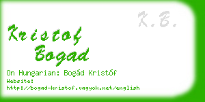 kristof bogad business card